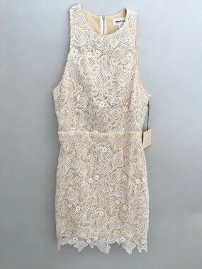 NWT Superdown Revolve Patty High Neck Crochet Dress Sz Small